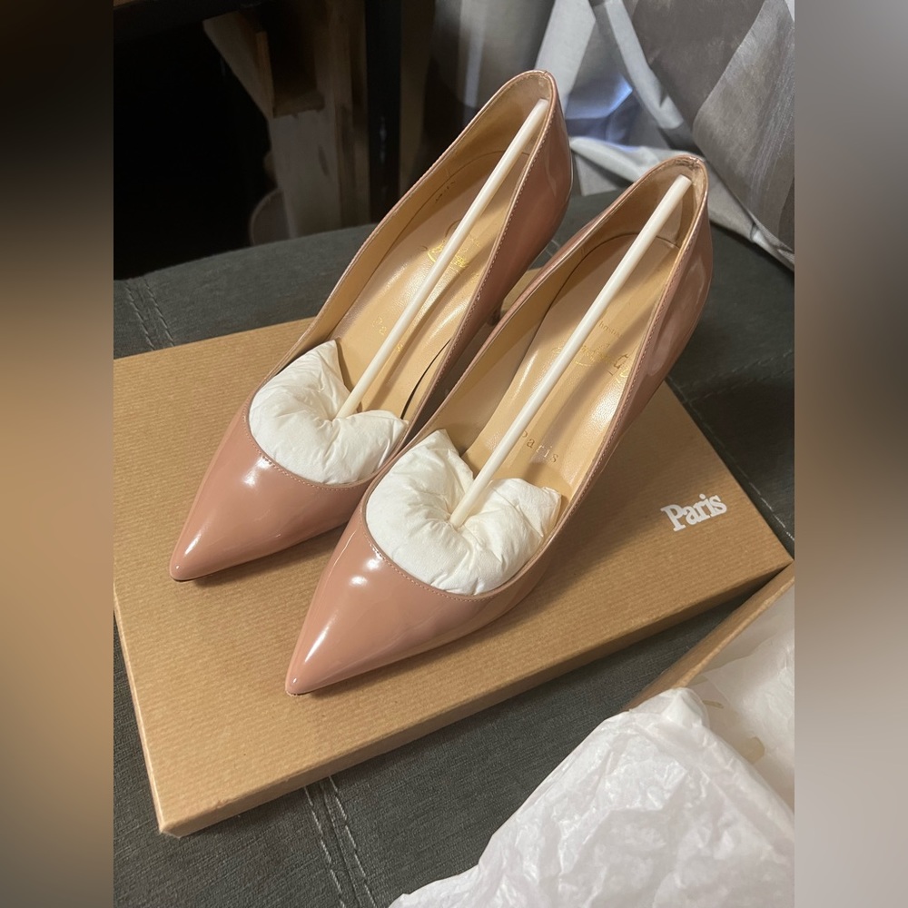 Christian Louboutin nude Pigalle 85mm pumps